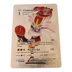 💖Collector's Cinderace V-Max 320hp Silver Foil Pokémon Card